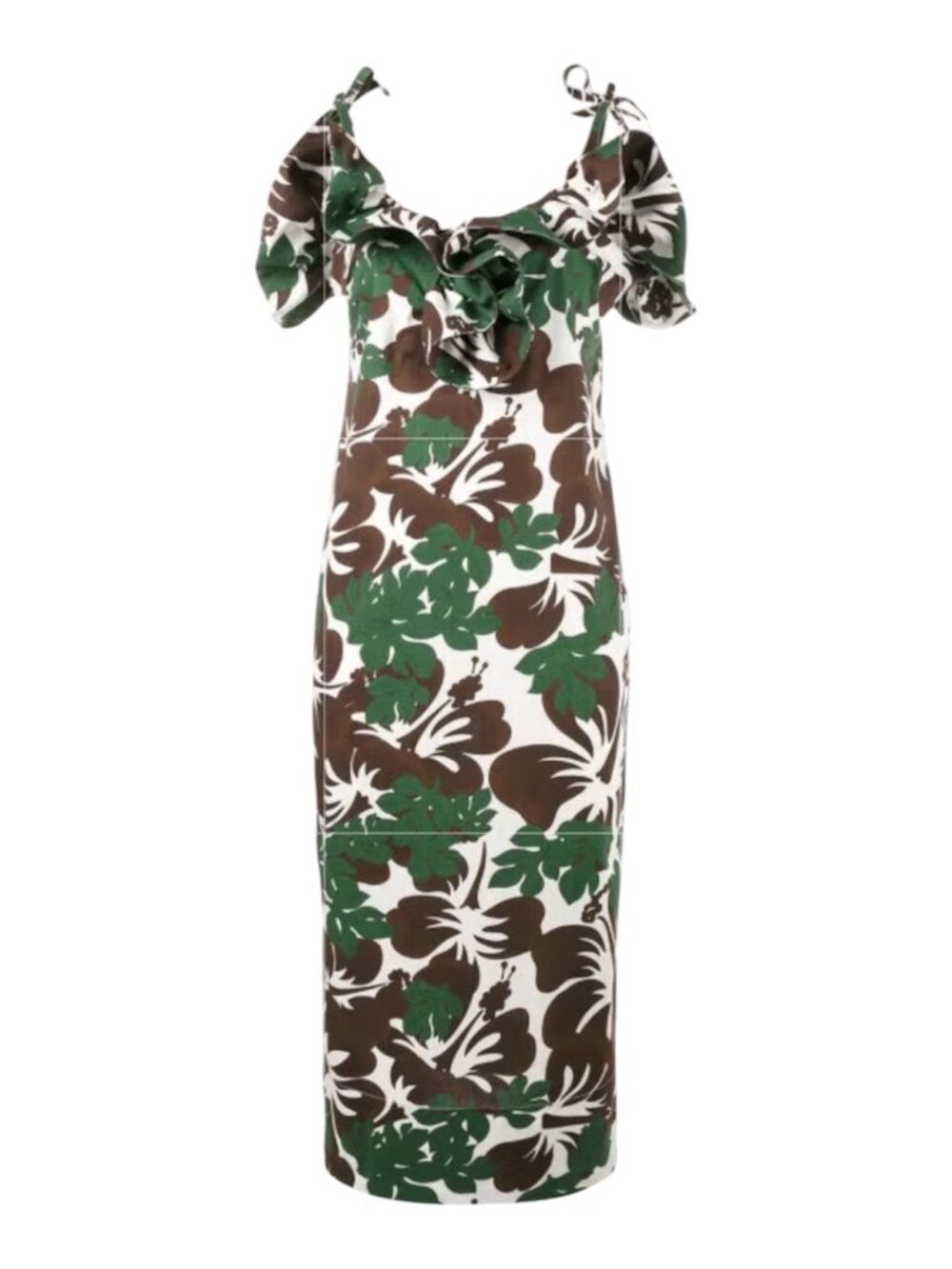 Rosie Assoulin Blooming Onion Poplin Midi Dress in Tropical Print Size 2